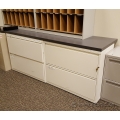 Meridian White 36" 2 Drawer Lateral File Cabinet, Locking